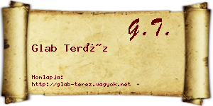 Glab Teréz névjegykártya